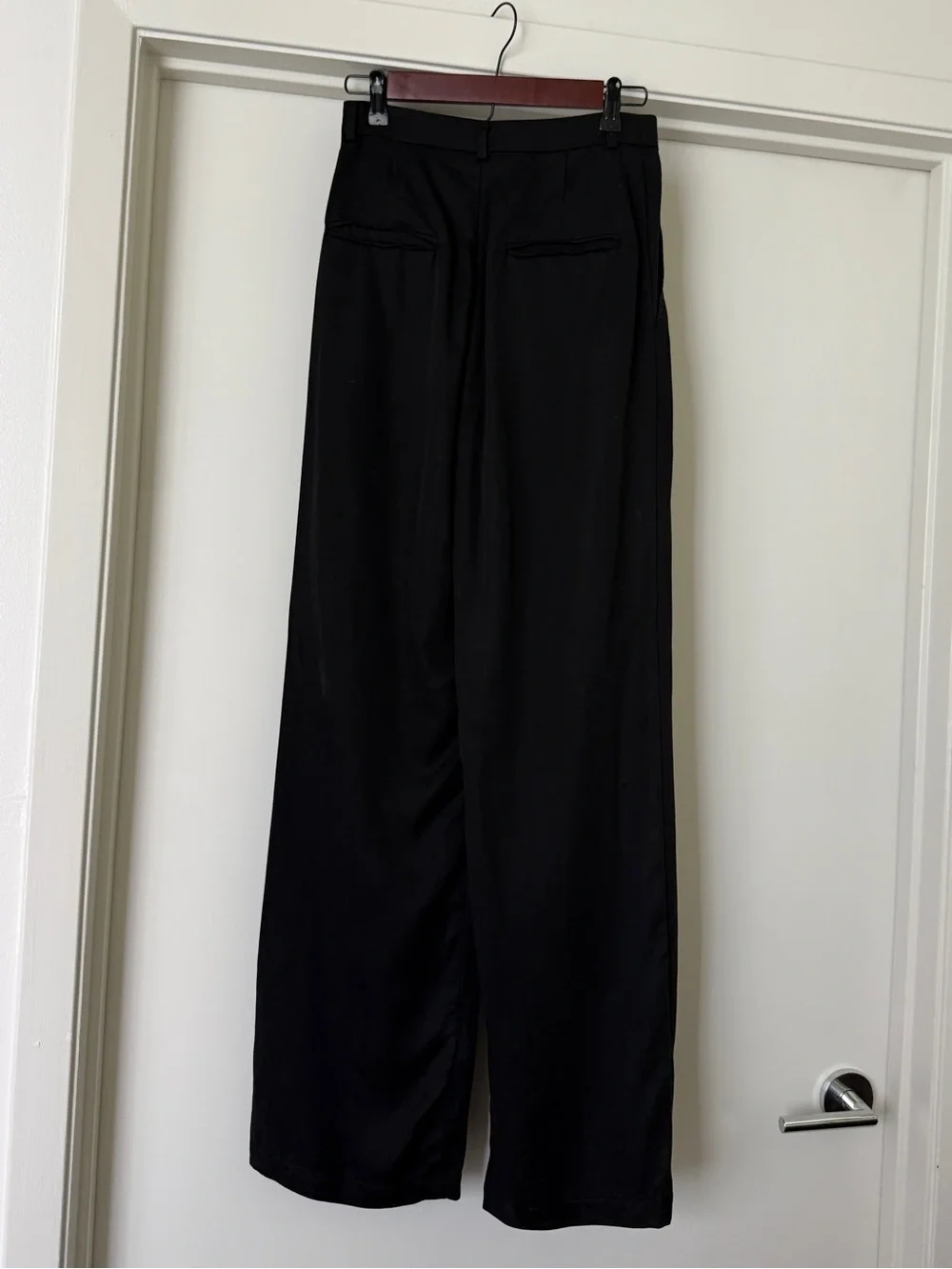 Reformation Black Mason Pant Wide-Leg Trousers - Picture 6 of 6